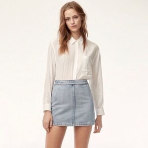 Wilfred Free Donyale Denim Mini Skirt